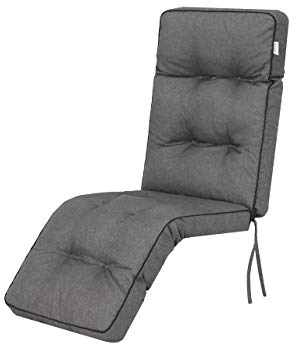 PillowPrim Sonnenliegenkissen, Stuhlkissen, Gartenstuhlkissen, Gartenstuhl, Stuhl, Garten, Kissen, Auflage Gartenliege Polster Kissen, Kissen Garten im Freien - 50x160 cm Graphit