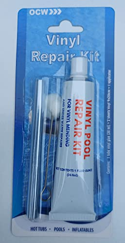 OCW Vinyl Repair Kit for Hot Tubs, Inflatable Spas, Pools & Inflatables (Repair Patches, Glue and Application Tool on card)