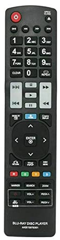 AKB72975301 Remplacement de la télécommande Convient pour LG Blu-Ray Disc Player BD370 BD550 BD561 BD561N BD570 BD572 BD572N BD580 BD590 BD592 BD592N BX580 BX585