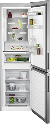 AEG 7000 Series Fridge Freezer RCB732E3MX NoFrost 230/101 litres, Stainless Steel with Antifingerprint & Grey