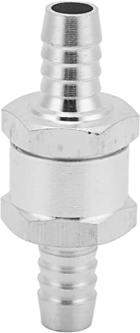 Rückschlagventil, 0,2-6 Bar Aluminiumlegierung Universal Kraftstoffleitungs-Einweg-Ventil Einweg-Rückschlagventil für Benzin, Biodiesel, Wasser, Kühlmittel, Öl, Luft/Vakuum (10mm)