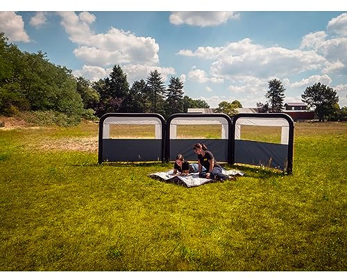 Camping Windschutz Sichtschutz HELGOLAND AIR 400x155cm 2 Teile inkl. Pumpe