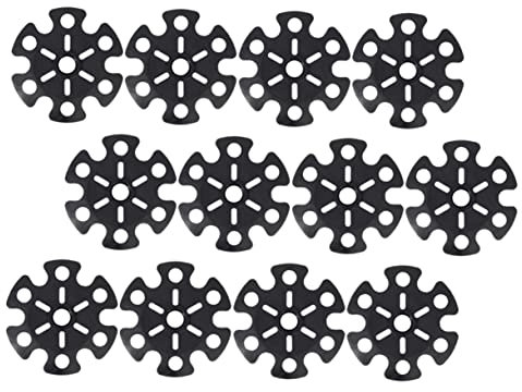Happyyami 12 Piezas Copos de Nieve para Bastones de Trekking Puntas de Bastones para Caminar Consejos de reemplazo de Bastones para Caminar Accesorios de Viaje Cubierta Protectora de Poste