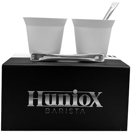 Huniox® 2 X 80 Ml | Tasse À Café Expresso – Tasse En Inox – Tasse Double Paroi – Verre À Café Double Paroi – Tasse Expresso Acier | Inclut 2 Cuillères De Design (Coral, 80 Ml)