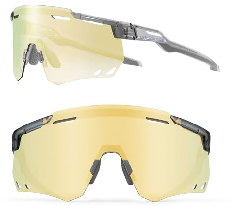 ROCKBROS Polarized/Photochromic Sports Sunglasses Cycling Glasses for Men Women UV400 Protection TR90 Frame Fashion Windproof Eyewear
