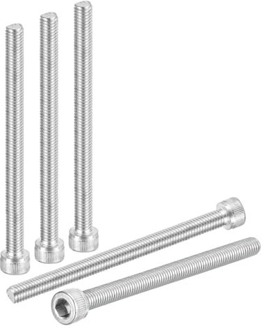 DTGN M6-1x75 Zylinderschrauben mit Innensechskant - 5er Pack - Geeignet für Rennrad, Mountainbike, Auto, Motorrad - 304 Edelstahl Metrische Innensechskantschraube - Silber