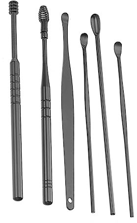 COLLBATH 6sätze Ohrenschmalz Entferner Kit Tragbare Ohrreiniger Mit Silikonspitzen Für Effektive Ohrreinigung Für Zuhause Und Unterwegs Aufbewahrungstasche