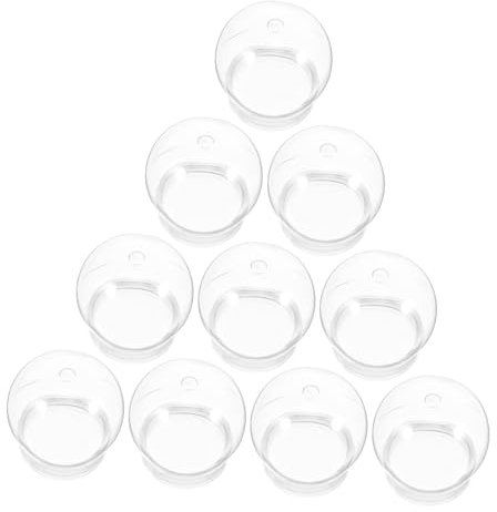 WESIEVYA 10stücke Teiliges DIY Schneekugel Aus Klarem Kunststoff Transparente Wasser-Kugeln Mit Schraubverschluss Bastel Dekorationselemente Für Weihnachten Und Kreative Handwerksprojekte