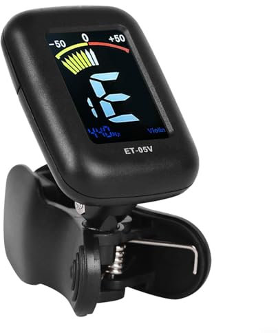 HOHOVYVY Gitarren Stimmgerät,Tragbares Stimmgerät Für Violine Cello Elektronisches Zubehör Clip-on-Digitalteile