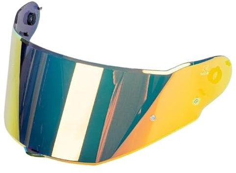L6NqIAG Visière de Casque de Moto, Casque intégral, Accessoires de Moto, lentille de Bouclier Visiere Casque Moto(REVO Gold)