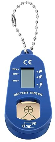Quystetes Knopfbatterietester, Schlüsselanhänger-Tasche, tragbar und Batterietester zur Überprüfung der verbleibenden Batterieleistung