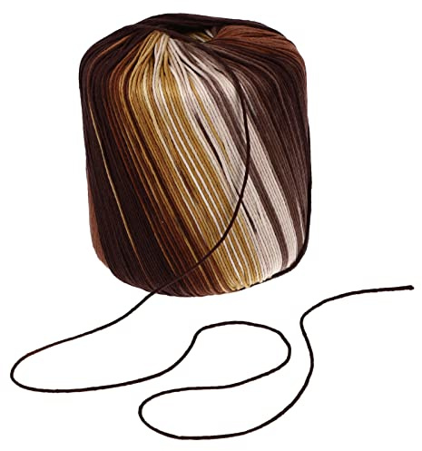 Angoily Buntes Baumwollgarn Farbverlaufsgarn Weich Für Häkeln Stricken DIY Pullover Mütze Schal Handarbeit Zubehör Braun