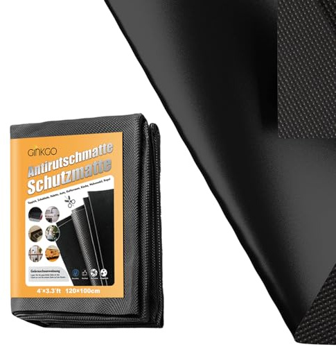 GINKGO Antirutschmatte 120x100cm-Kofferraum Schutzmatte für Außenbereich, Schubladen, Waschmaschine und Werkstatt Zuschneidbar, rutschfeste Unterlage.