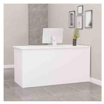 HUFIREHU Receptionsdisk KontorsmöBler Reception Receptionsdisk BäNkdisk Reception FöR Salongsreception Receptionsdisk Med Disk Frontdisk Med LåSbar LåDa Space Saver Reception Counter Desk(White,80cm)