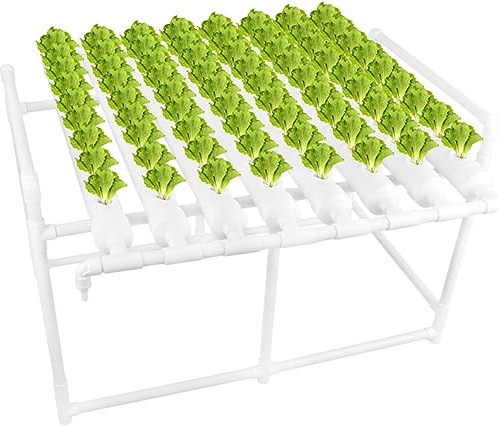 Sistema di Coltivazione idroponica, Kit per Coltivazione idroponica, Sistema di Coltura idroponica per Interni con Pompa dell'Acqua e Timer, 8 Tubi, Sistema di Coltivazione idroponica per 72