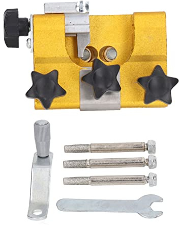 Spacnana Chainsaw Sharpeners Portable Manual Chain Sharpening Judges with 3 Alloy Steel Grinding Head for Easy Use for All Chains for Outdoor Enthusiasts