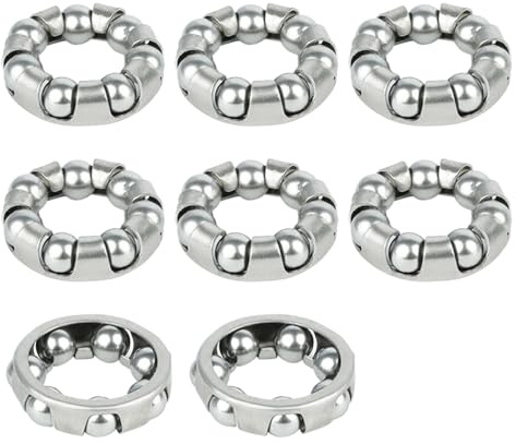 8Pcs Bicycles Balls Bearing Retainer Mountain Bike Headsets Caged Bicycles Fork Hubs Bottom Bracket Mountain Bike Headset Caged Bearing