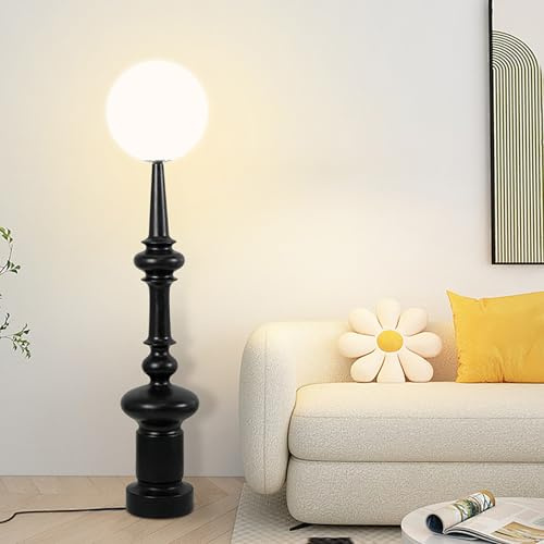 GUEIFD Lampada da Terra A Colonna Romana da 53 con Dimmerazione A 3 Colori, Illuminazione Ambientale Laterale del Divano, Lampada da Terra per Soggiorno, Camera da Letto