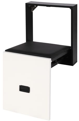 ATIVLB Faltbarer Wandhocker Schuhwechselhocker ultradünner Klappstuhl,Gesamtbelastbarkeit 150kg,für Installation Wand Schuhschranks,Eingang,Krankenhäusern,Badezimmern