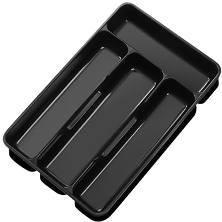 Organizzatore Di Posate - Scatola Di Archiviazione 'argenteria A 4 Sezioni Per Risparmio Spaziale, Organizzatore Di Cassetti Compatti Con Funzione Di Smistamento, Contenitore Per Utensili Per Mobi