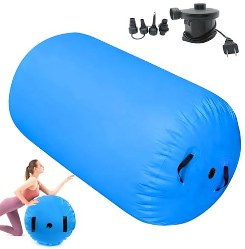 Gymnastikfass, aufblasbarer Gymnastikroller, Handfedertrainer mit Pumpe, für Tanz, Yoga, Cheerleading, Fitness, Indoor-Spielen, Heim-Fitnessstudio