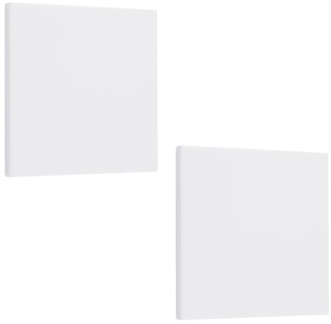 UFURMATE Blindabdeckung, Wandplatte, 12,2 x 11,7 cm, Kunststoff, schraubenlos, Doppelschicht, blanko, Steckdosenabdeckung, elektrische Abdeckungen für ungenutzte Steckdosen oder Schalter, Weiß, 2