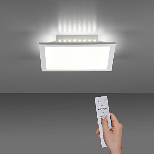 SellTec LED Panel Deckenleuchte dimmbar Fernbedienung CCT warmweiß kaltweiß | Indirekte Deckenbeleuchtung, Farbtemperatur mit Fernbedienung einstellbar, Warmweiß - Kaltweiß, Für Wohnzimmer, Küche, Bad