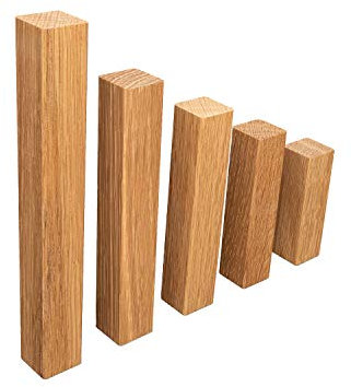 REESE | Universal Fussleisten Eckklotz Eckblock Ecke Eckturm | Eiche LACKIERT | ECONOMY (ohne Fase), 125 mm / 20 Stück)