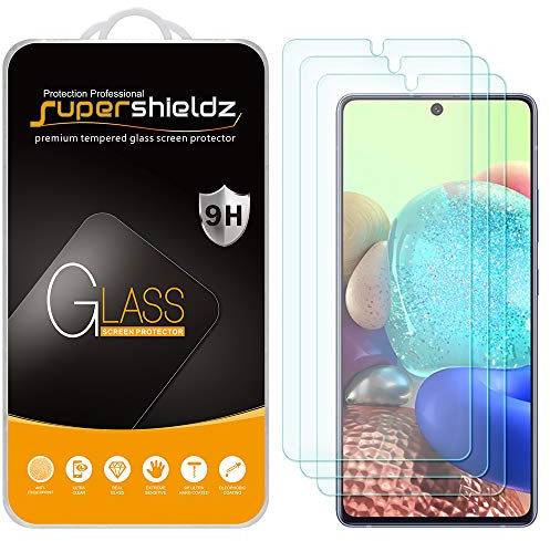 Supershieldz (3 Pack) Designed for Samsung Galaxy A71 5G and Galaxy A71 5G UW Tempered Glass Screen Protector, Anti Scratch, Bubble Free