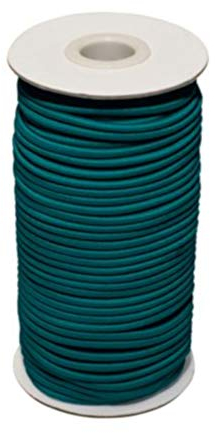 BIG-SAM Gummikordel - Gummilitze | Ø 3mm | 1, 5, 10 oder 25 Meter | über 20 Hutgummi, Maskengummi, Rundgummi | hochelastisch (Dunkelmint, 1)