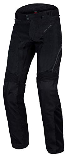 REBELHORN Flux Textile Motorradhose für Männer Knieschützer L-XTR Membranbelüftung rutschfeste Paneele 2 Taschen Reflektierende Elemente