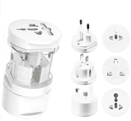 GUTE LINES Adattatore Universale da Viaggio, Adattatori Prese Caricatore 250V, Adattatori Multiregionali per USA/UK/EU/AUS/CHN, Universal Plug Adapter (13A)