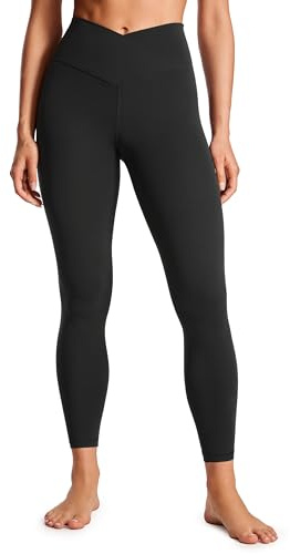 CRZ YOGA Leggings mit Überkreuztem Bund 64/71cm | Butterluxe, Extrem Weich, Leichte Kompression, Yoga, V-Überkreuzter Bund, für Damen