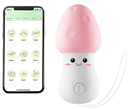 TYDAY Pilz Bullet Vibrator mit APP und Bluetooth für sie Klitoris und G-Punkt Stimulator Tragbarer Mini Kugel Vibrator mit 9 Vibrationsmodi Sexspielzeug für Frauen Paar