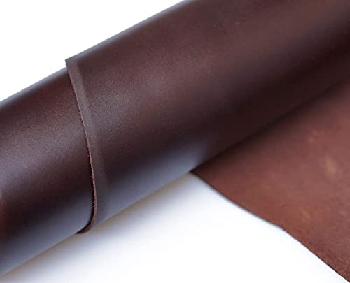 Echtlederblätter für Lederhandwerk - Vollnarben-Büffellederquadrate - ideal für Schmuckherstellung, für Lederhandwerk, Handwerk Werkzeug Nähen Hobby Werkstatt Basteln Leder (12x24, Tiefe Weinfarbe)