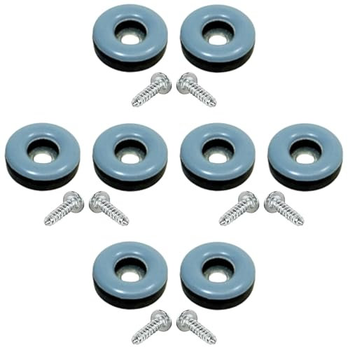 cyclingcolors 8X Patin glisseur Téflon Pied Meuble Protection Sol rondelle butée Plastique Rond Noir, 30mm
