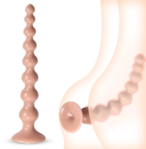 Analdilos Herren Diloschwanz für Frauen,250mm Analkugeln Analkette Analplugs Dildos mit 8 Anal Beads & Dildo Saugnapf,Anal Dildo Riesen Dildo xxl Analspielzeuge,Analplug für Männer Frauen Anfänger (L)