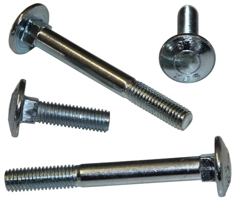 10 Stück Schlossschrauben M10 x 70 Verzinkt DIN 603 Flachrundschrauben mit Vierkantansatz Flachrundkopf Schrauben Schloßschrauben Schlossschraube