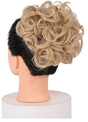Chignon désordonné cheveux courts désordonnés plat cheveux peignes pince en queue de cheval chouchou chignon chignon extension synthétique chignon postiches plateau de cheveux queue de cheval mor