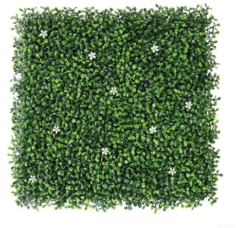 WYLFYJP Künstliche Pflanzen-Wandpaneele, Künstliche Blätter, Heckenpaneele Mit Blumen, Künstlicher Gras-Sichtschutz, Hintergrundwand, Grünes Gras, Zaun-Heckenpaneel for Dekor, Privatsphäre