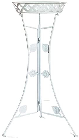 REEKOS Pflanzenregal Blumenständer Pflanzenständer Moderner, Minimalistischer Blumenständer Aus Schmiedeeisen, Balkon, Wohnzimmer, Schlafzimmer, Ecke, Dekorativ Blumenregal Blumentreppe(White)