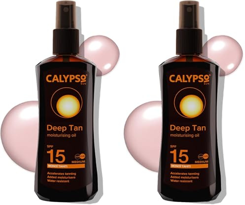 Calypso Monoi Tahiti Bronzing Tanning Oil SPF15 (Pack of 2)