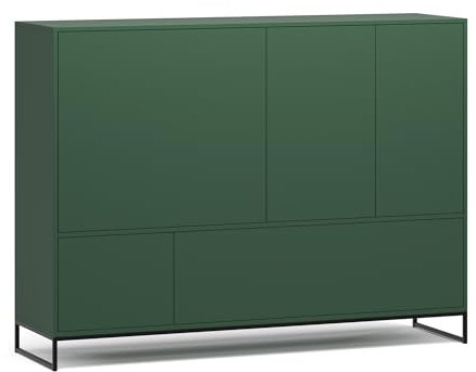 Albello Kommode Livia Schlafzimmer Schrank Grün Modernes Sideboard Holzwerkstoff Kommode Grün 160 x 45 x 120 cm