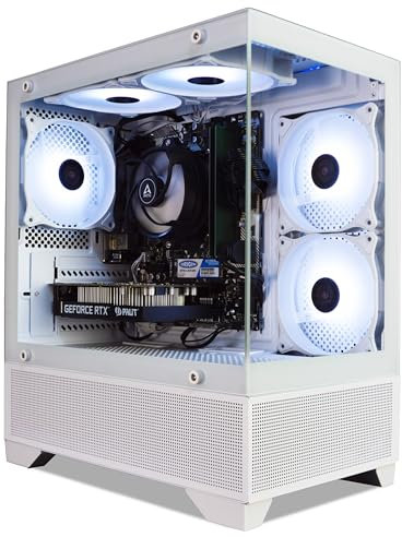ionz Gaming PC - AMD Ryzen 5 5500, RTX 3050 6GB Graphics Card, 16GB RAM, 500GB SSD, Windows 11, 500W PSU (Aether Mini, White)