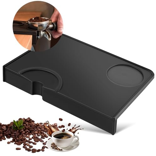 Kaffee Tampermatte Silikon Kaffee Matte, Espresso Tampermatte mit kantenschutz, Kaffee Tamping Matte, Espresso Tamping Corner Coffee Tamper Holder Pad für Barista-Tool Home Kitchen Bar Café