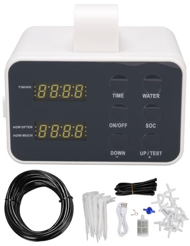 Système D'arrosage Automatique pour Plantes en Pot, Kit D'irrigation Goutte à Goutte Intérieur et Extérieur avec Anti-siphon, Programme D'arrosage Programmable, Matériau
