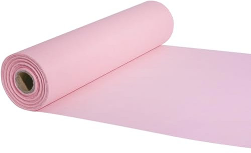 FRKOKRFA Runner da tavola in tessuto non tessuto, rosa, 25 m x 30 cm Runner decorazione da tavolo rotolo, per compleanni, matrimoni, battesimi, comunioni e altre celebrazioni
