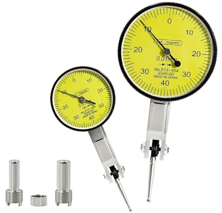 AIRUIXI Indicador de cuadrante Indicador de cuadrante, comparador de precisión analógico for carpintería, calibrador de Cola de Milano métrico, Herramientas de medición for Relojes(513-404 32mm)