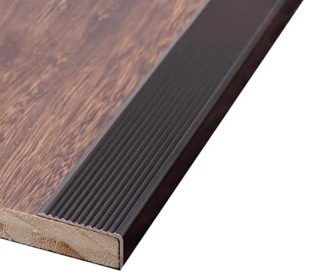 Profilo antiscivolo per gradini, 3 pezzi, protezione angolare in alluminio, per la sicurezza delle scale, decorativo, nero, 90 x 3 x 2 cm
