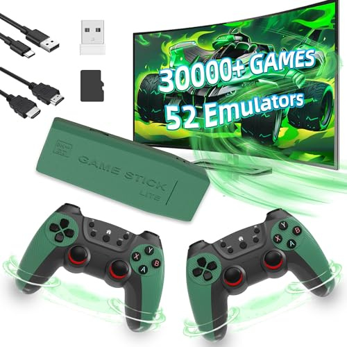 M22 U Console di gioco retrò Console retro game 64G,30.000+ Giochi 52 Emulatori,Game Stick 4K 1080P per PC/proiettore/TV,Console di gioco portatile con doppio controller wireless 2.4G,Plug and Play